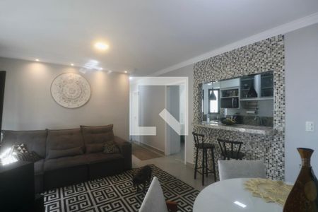 Sala de apartamento para alugar com 2 quartos, 65m² em Jardim Las Palmas, Guarujá