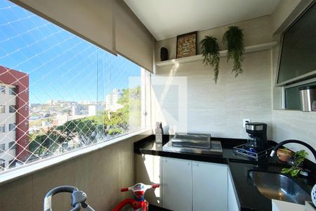 Varanda Gourmet de apartamento à venda com 3 quartos, 100m² em Buritis, Belo Horizonte