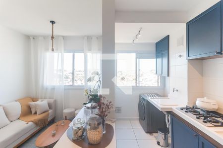 Sala/Cozinha de apartamento para alugar com 2 quartos, 41m² em Vila Nova Cintra, Mogi das Cruzes