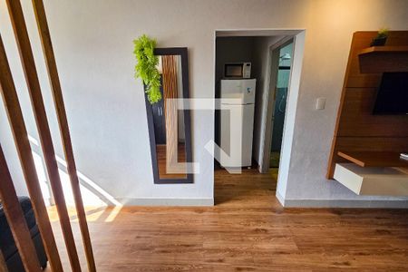 Sala de kitnet/studio para alugar com 1 quarto, 40m² em Canto do Forte, Praia Grande
