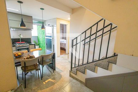 sala / cozinha americana de apartamento à venda com 2 quartos, 86m² em Candelária, Belo Horizonte