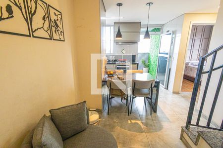 sala / cozinha americana de apartamento à venda com 2 quartos, 86m² em Candelária, Belo Horizonte
