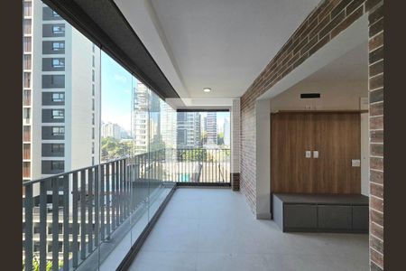 Varanda da Sala de apartamento para alugar com 2 quartos, 97m² em Indianópolis, São Paulo