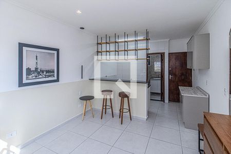 sala e cozinha_6 de apartamento para alugar com 1 quarto, 25m² em Bosque da Saúde, São Paulo