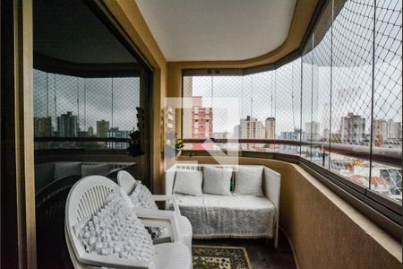Varanda da Sala de apartamento à venda com 4 quartos, 170m² em Vila Assunção, Santo André