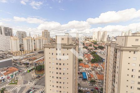 Sala/Cozinha - Vista de apartamento para alugar com 1 quarto, 25m² em Belenzinho, São Paulo
