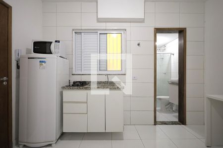 Cozinha, Sala e Quarto de apartamento para alugar com 1 quarto, 15m² em Vila Sao Pedro, Santo André