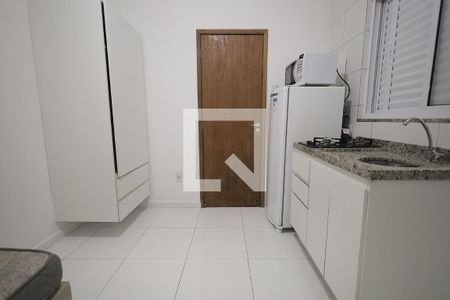Cozinha, Sala e Quarto de apartamento para alugar com 1 quarto, 15m² em Vila Sao Pedro, Santo André