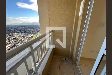 Varanda da Sala de apartamento para alugar com 2 quartos, 46m² em Parque Sao Vicente, São Vicente