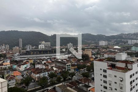Vista da Sala e Quarto de apartamento para alugar com 1 quarto, 53m² em Vila Belmiro, Santos