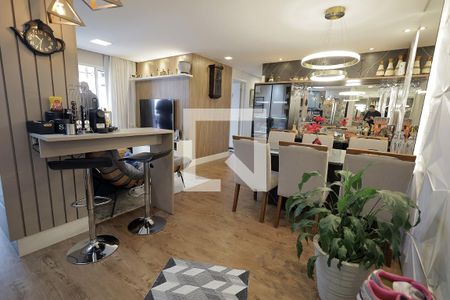 Sala de apartamento para alugar com 3 quartos, 83m² em Vila Valparaíso, Santo André