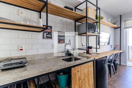 Cozinha de kitnet/studio à venda com 1 quarto, 24m² em Centro Histórico de São Paulo, São Paulo