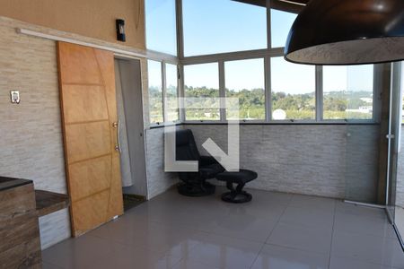 churrasqueira e área de lazer piso superior da cobertura de apartamento para alugar com 3 quartos, 152m² em Vila Rami, Jundiaí