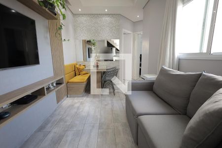 Sala de apartamento à venda com 2 quartos, 89m² em Vila Valparaíso, Santo André