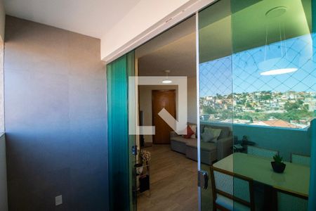 Varanda da sala de apartamento à venda com 2 quartos, 60m² em Salgado Filho, Belo Horizonte