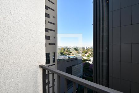 varanda quarto de kitnet/studio para alugar com 1 quarto, 37m² em Pinheiros, São Paulo