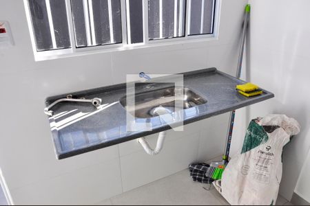 Detalhe - Sala e Cozinha de apartamento à venda com 1 quarto, 28m² em Vila Zat, São Paulo