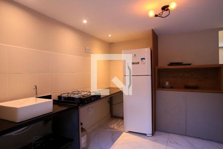 Sala/Cozinha de kitnet/studio para alugar com 1 quarto, 38m² em Mangabeiras, Belo Horizonte