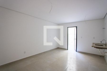 Sala/Cozinha de apartamento à venda com 2 quartos, 55m² em Vila Pires, Santo André