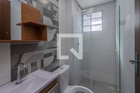 banheiro social_1 de apartamento para alugar com 1 quarto, 20m² em Sacomã, São Paulo