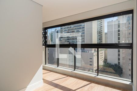 Varanda da Sala de apartamento para alugar com 1 quarto, 37m² em Bela Vista, São Paulo