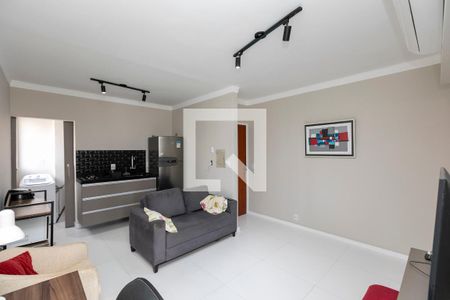 SALA de apartamento para alugar com 1 quarto, 50m² em Cambuí, Campinas