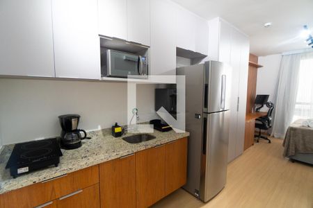 Cozinha de kitnet/studio à venda com 1 quarto, 24m² em Vila Guarani (zona Sul), São Paulo