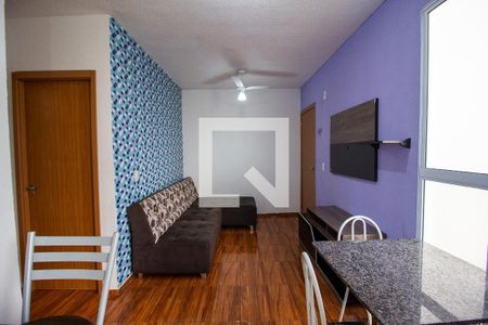 Sala de apartamento para alugar com 2 quartos, 49m² em Caguaçu, Sorocaba