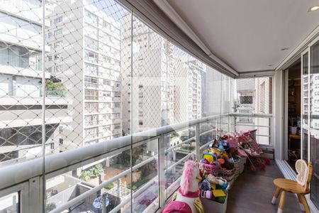 Varanda da Sala de apartamento à venda com 3 quartos, 174m² em Itaim Bibi, São Paulo