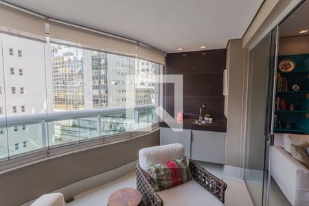 Varanda da Sala de apartamento para alugar com 3 quartos, 103m² em Santo Agostinho, Belo Horizonte