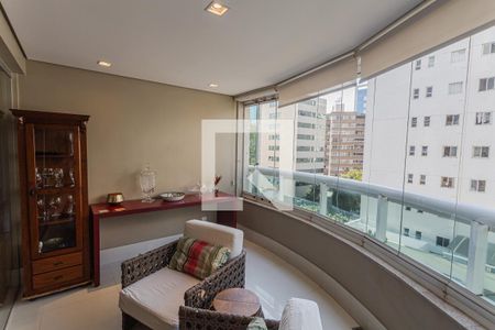 Varanda da Sala de apartamento para alugar com 3 quartos, 103m² em Santo Agostinho, Belo Horizonte