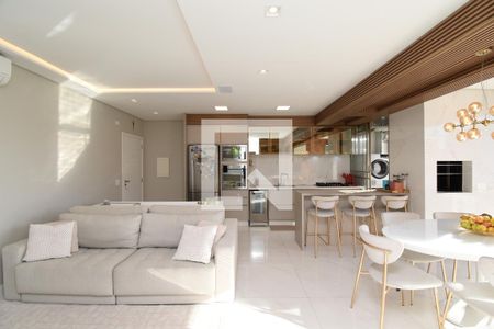 Sala e Cozinha de apartamento à venda com 3 quartos, 93m² em Mercês, Curitiba