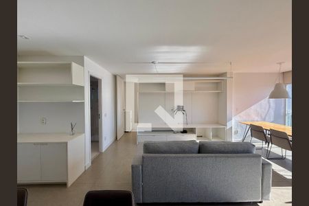 Sala de apartamento à venda com 1 quarto, 67m² em Brooklin, São Paulo