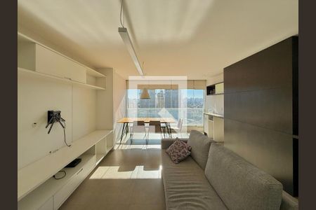 Sala de apartamento à venda com 1 quarto, 67m² em Brooklin, São Paulo