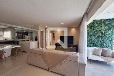 Sala  de apartamento à venda com 2 quartos, 96m² em Vila Valparaíso, Santo André