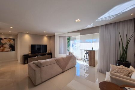 Sala  de apartamento à venda com 2 quartos, 96m² em Vila Valparaíso, Santo André