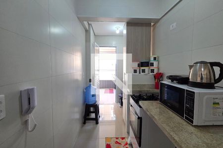 Cozinha de apartamento para alugar com 1 quarto, 59m² em Guilhermina, Praia Grande