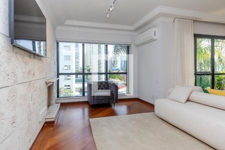 Sala de apartamento para alugar com 3 quartos, 123m² em Brooklin, São Paulo