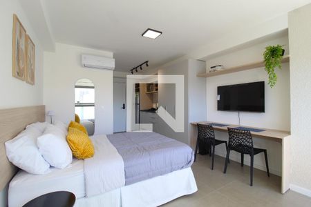 Sala/Quarto de kitnet/studio para alugar com 1 quarto, 26m² em Indianópolis, São Paulo