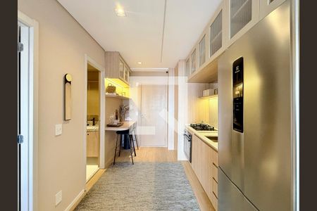 Cozinha  de apartamento à venda com 1 quarto, 34m² em Brooklin, São Paulo