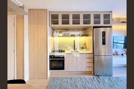 Cozinha  de apartamento à venda com 1 quarto, 34m² em Brooklin, São Paulo