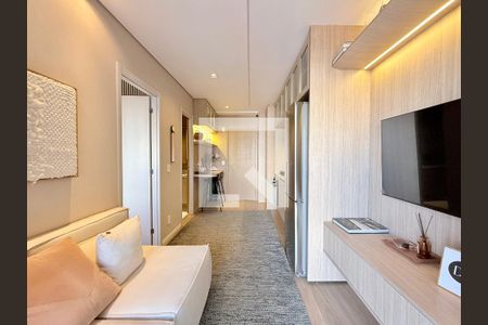 Sala de apartamento à venda com 1 quarto, 34m² em Brooklin, São Paulo