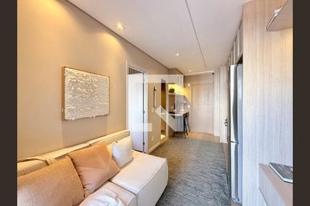 Sala de apartamento à venda com 1 quarto, 34m² em Brooklin, São Paulo
