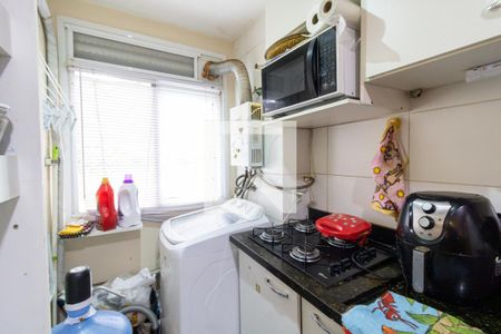 Cozinha de apartamento à venda com 2 quartos, 55m² em Azenha, Porto Alegre