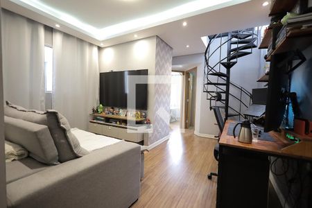Sala de apartamento à venda com 2 quartos, 80m² em Vila Silvestre, Santo André