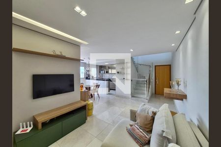 Sala e sala de jantar  de apartamento à venda com 3 quartos, 168m² em Jardim America, Belo Horizonte