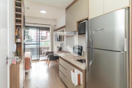 Cozinha de kitnet/studio à venda com 1 quarto, 26m² em Vila Cordeiro, São Paulo