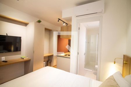 Sala / Quarto - Studio de kitnet/studio para alugar com 1 quarto, 25m² em Brooklin, São Paulo