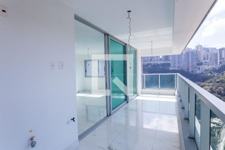 Varanda da Sala de apartamento à venda com 4 quartos, 242m² em Vale do Sereno, Nova Lima