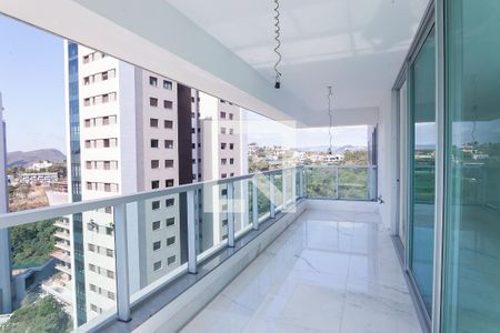 Varanda da Sala de apartamento à venda com 4 quartos, 242m² em Vale do Sereno, Nova Lima